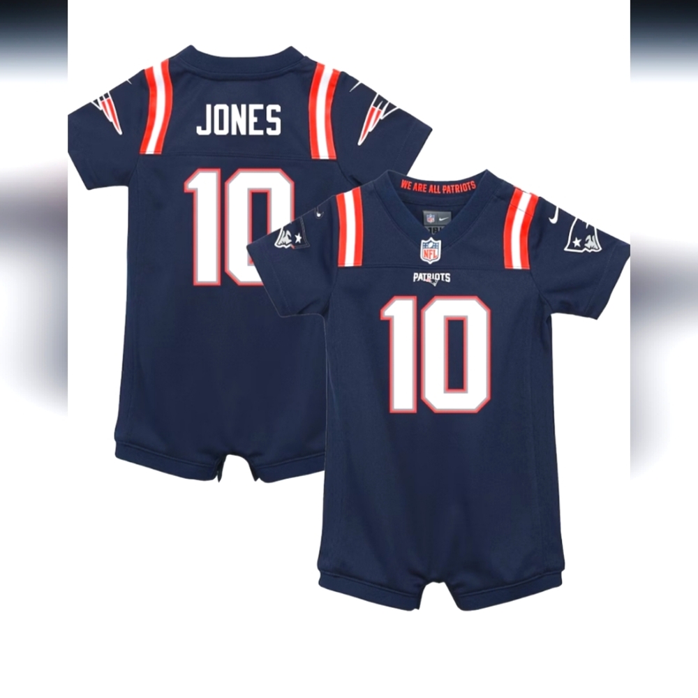 NWOT Mac Jones #10 NFL New England Patriots Romper Sz 0/3 Months